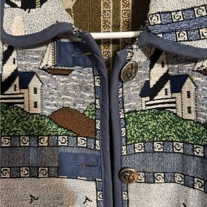 Blair Blue Nautical Patterned Utility Jacket